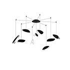 Suspendu LED Papillons Sonneman 2905.25K 38W 9 lumières abat-jour noir satiné