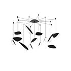 Suspendu LED Papillons Sonneman 2907.25K 50W 13 lumières abat-jour noir satiné