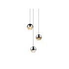 Suspendu LED Grapes Sonneman 2914.01-MED 12W 3 lumières chrome poli