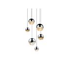 Suspendu LED Grapes Sonneman 2915.01-AST 25W 6 lumières chrome poli