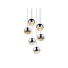 Suspendu LED Grapes Sonneman 2915.01-LRG 33W 6 lumières chrome poli