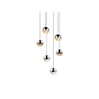 Suspendu LED Grapes Sonneman 2915.01-SML 18W 6 lumières chrome poli