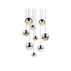 Suspendu LED Grapes Sonneman 2916.01-AST 38W 9 lumières chrome poli