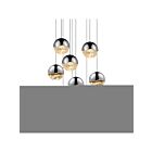 Suspendu LED Grapes Sonneman 2916.01-LRG 50W 9 lumières chrome poli