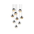 Suspendu LED Grapes Sonneman 2916.01-MED 36W 9 lumières chrome poli