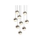 Suspendu LED Grapes Sonneman 2916.13-MED 36W 9 lumières nickel satiné