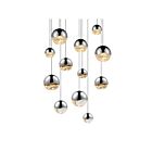 Suspendu LED Grapes Sonneman 2917.01-AST 50W 12 lumières chrome poli