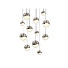 Suspendu LED Grapes Sonneman 2917.13-AST 50W 12 lumières nickel satiné