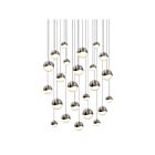 Suspendu LED Grapes Sonneman 2918.13-AST 100W 24 lumières nickel satiné