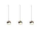Suspendu LED Grapes Sonneman 2920.13-LRG 17W 3 lumières nickel satiné