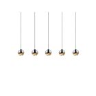 Suspendu LED Grapes Sonneman 2921.01-SML 15W 5 lumières chrome poli
