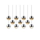 Suspendu LED Grapes Sonneman 2922.01-LRG 61W 11 lumières chrome poli