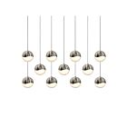 Suspendu LED Grapes Sonneman 2922.13-MED 44W 11 lumières nickel satiné