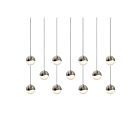 Suspendu LED Grapes Sonneman 2922.13-SML 33W 11 lumières nickel satiné