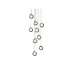 Suspendu LED Champagne Bubbles Sonneman 2964.01 4W 9 lumières chrome poli