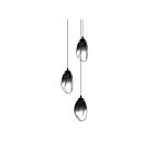 Suspendu LED Liquid Sonneman 2971.25K 4W 3 lumières satin noir