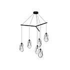 Suspendu LED Liquid Sonneman 2976.25C 4W 6 lumières satin noir