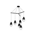 Suspendu LED Liquid Sonneman 2976.25K 4W 6 lumières satin noir