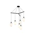 Suspendu LED Liquid Sonneman 2976.25W 4W 6 lumières satin noir