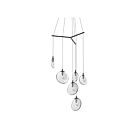 Suspendu LED Cantina Sonneman 2996.25C 4W 6 lumières satin noir