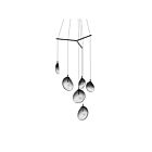 Suspendu LED Cantina Sonneman 2996.25K 4W 6 lumières satin noir