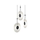 Suspendu LED Meclisse Sonneman 3113.25C 30W 3 lumières satin noir