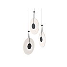 Suspendu LED Meclisse Sonneman 3113.25E 30W 3 lumières satin noir