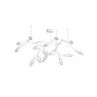 Plafonnier semi-encastré Vines Sonneman 3287.03 17W 17 lumières satin blanc