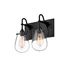 Barre lumineuse LED pour salle de bain Chelsea Sonneman 4287.25 60W 2 lumières satin noir