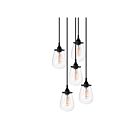 Suspendu Chelsea Sonneman 4295.25 60W 5 lumières satin noir