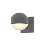 Applique LED à lumière vers le bas REALS Sonneman 7300.DC.DL.74-WL 10W 1 lumière gris texturé