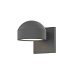 Applique LED à lumière vers le bas REALS Sonneman 7300.DC.PL.74-WL 10W 1 lumière gris texturé