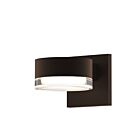 Applique LED à lumière vers le bas REALS Sonneman 7300.PC.FH.72-WL 10W 1 lumière bronze texturé
