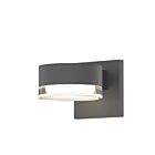 Applique LED à lumière vers le bas REALS Sonneman 7300.PC.FH.74-WL 10W 1 lumière gris texturé