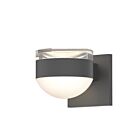 Applique LED à lumière vers le haut/bas REALS Sonneman 7302.FH.DL.74-WL 20W 2 lumières gris texturé