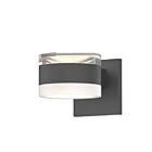 Applique LED à lumière vers le haut/bas REALS Sonneman 7302.FH.FW.74-WL 20W 2 lumières gris texturé
