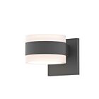 Applique LED à lumière vers le haut/bas REALS Sonneman 7302.FW.FW.74-WL 20W 2 lumières gris texturé
