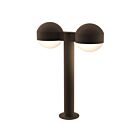 Double borne d'éclairage LED REALS Sonneman 7306.DC.DL.72-WL 40W 2 lumières bronze texturé