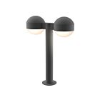Double borne d'éclairage LED REALS Sonneman 7306.DC.DL.74-WL 40W 2 lumières gris texturé