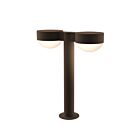 Double borne d'éclairage LED REALS Sonneman 7306.PC.DL.72-WL 40W 2 lumières bronze texturé