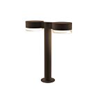Double borne d'éclairage LED REALS Sonneman 7306.PC.FH.72-WL 40W 2 lumières bronze texturé