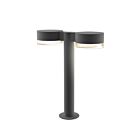 Double borne d'éclairage LED REALS Sonneman 7306.PC.FH.74-WL 40W 2 lumières gris texturé