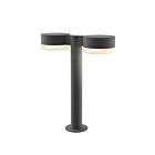 Double borne d'éclairage LED REALS Sonneman 7306.PC.FW.74-WL 40W 2 lumières gris texturé