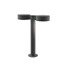Double borne d'éclairage LED REALS Sonneman 7306.PC.PL.74-WL 40W 2 lumières gris texturé