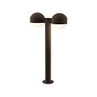 Double borne d'éclairage LED REALS Sonneman 7307.DC.DL.72-WL 40W 2 lumières bronze texturé