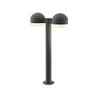 Double borne d'éclairage LED REALS Sonneman 7307.DC.FW.74-WL 40W 2 lumières gris texturé