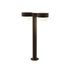 Double borne d'éclairage LED REALS Sonneman 7307.PC.DL.72-WL 40W 2 lumières bronze texturé