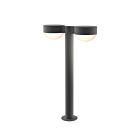 Double borne d'éclairage LED REALS Sonneman 7307.PC.DL.74-WL 40W 2 lumières gris texturé