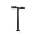 Double borne d'éclairage LED REALS Sonneman 7307.PC.FW.74-WL 40W 2 lumières gris texturé