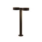 Double borne d'éclairage LED REALS Sonneman 7307.PC.PL.72-WL 40W 2 lumières bronze texturé